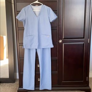 Figs rare denim scrub set